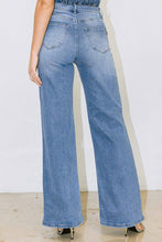 Load image into Gallery viewer, Distressed Denim Wide Fit Jeans
