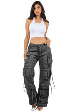 Load image into Gallery viewer, SEXY CARGO STYLE DENIM PANTS
