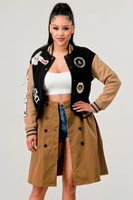 Load image into Gallery viewer, Black Queen letterman Jacket
