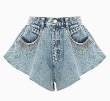 Load image into Gallery viewer, Flare Denim Shorts
