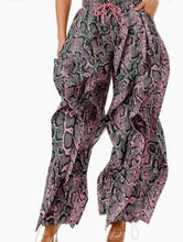 Load image into Gallery viewer, Pink Snake Print Ruffle Pants(Plus)
