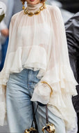 Sheer White Bohemian Top