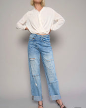 Load image into Gallery viewer, Denim Cross-Over Jeans
