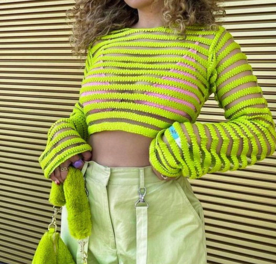 Electric Lime Sheer Shirt