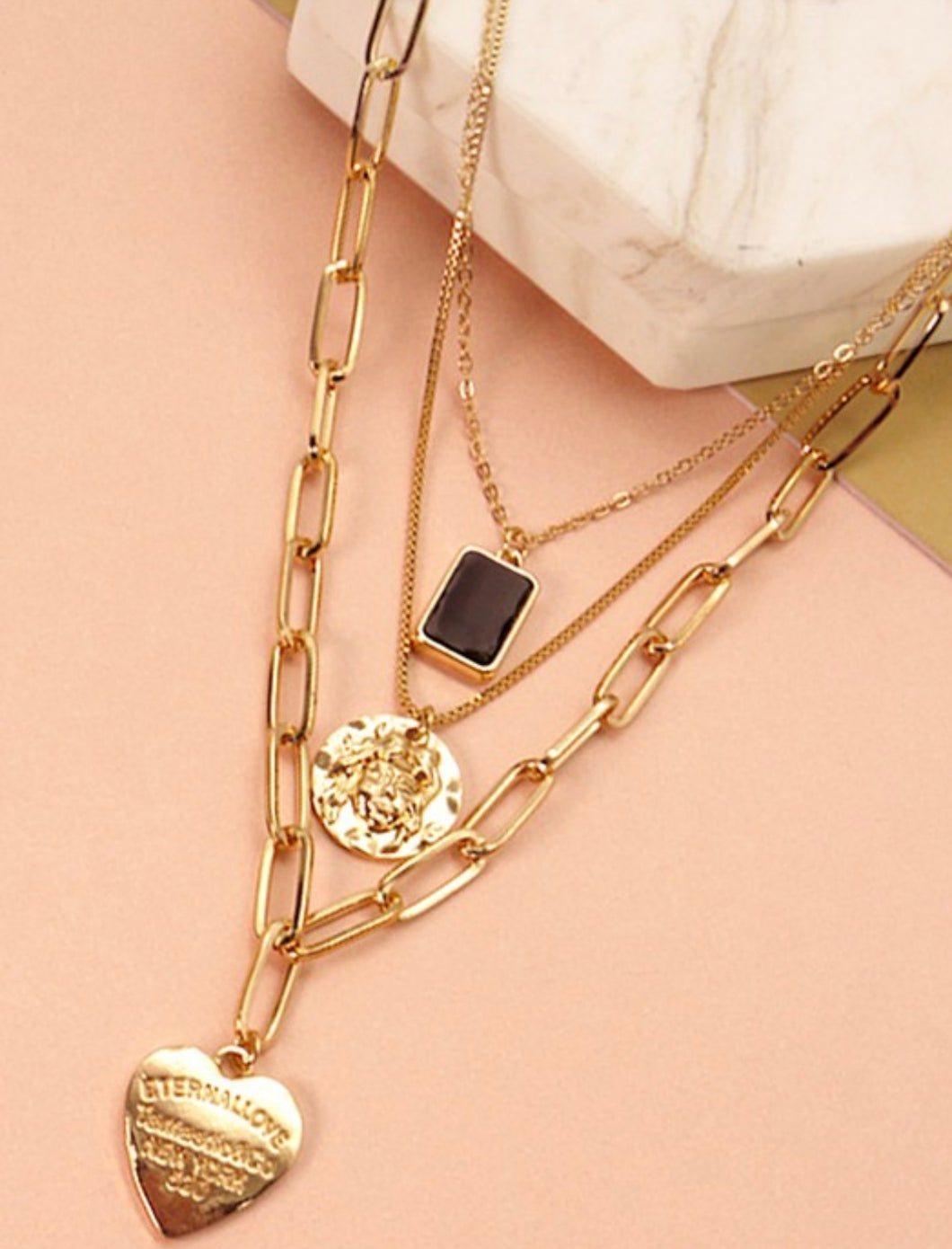 3 Link Layered Chain Necklace