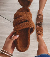 Load image into Gallery viewer, Mocha Teddy Sandals
