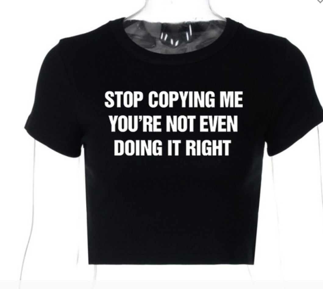 Copy Cat Cropped T-Shirt