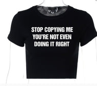 Copy Cat Cropped T-Shirt