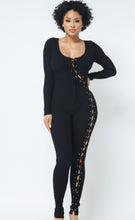 Load image into Gallery viewer, Lacy Ribbed Jumpsuit
