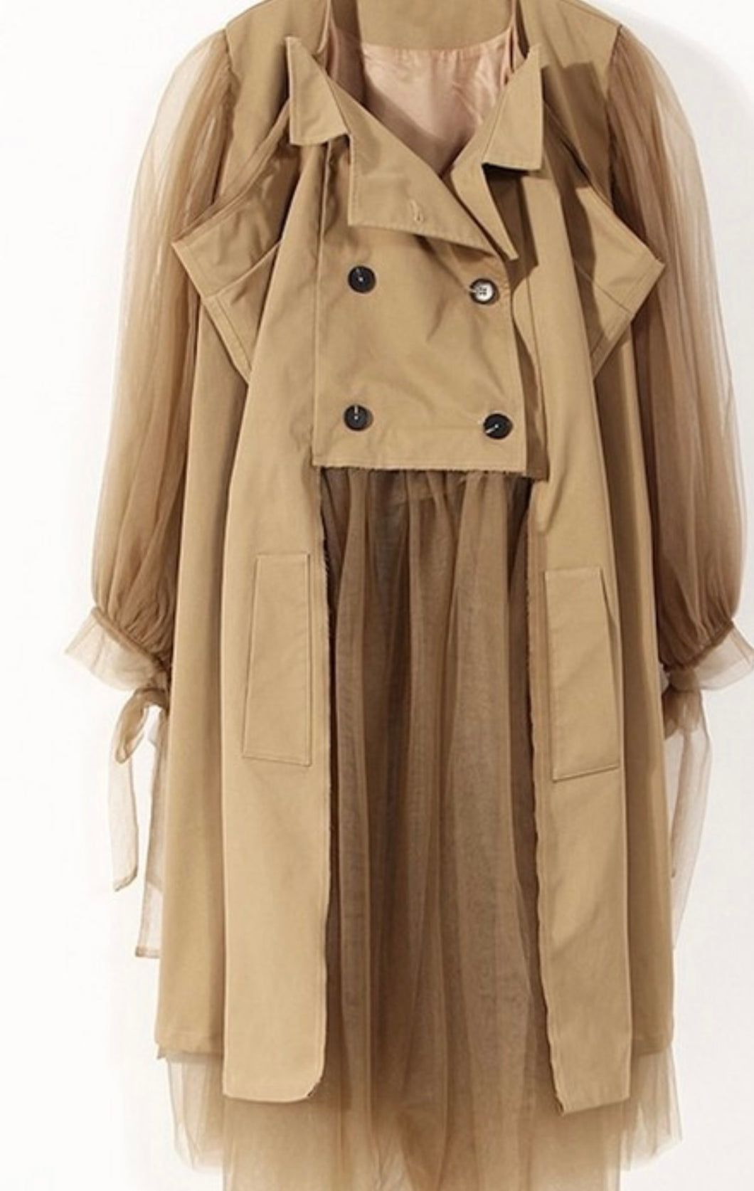 Tulle Trench Coat